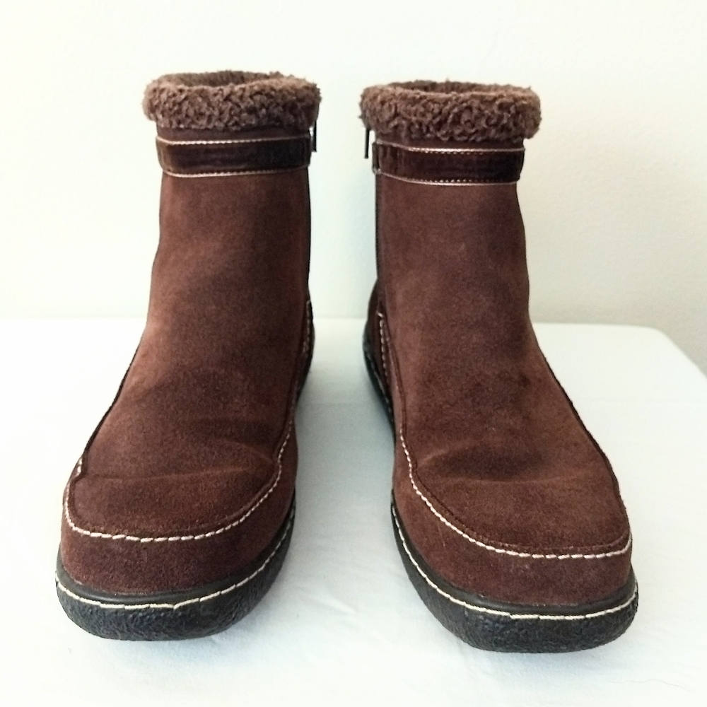 Land's End Brown Suede & Microfleece Winter Boots - Picture 6 of 8